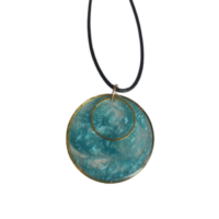 Collier bleu transparent turquoise