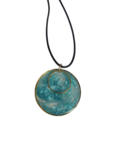 Collier bleu transparent turquoise