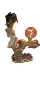 Lampe boule noire chaud