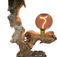 Lampe boule noire chaud