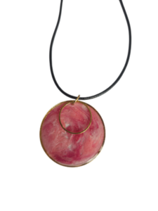 Collier rose et blanc