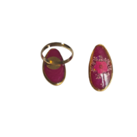 Bague rose fleur rose